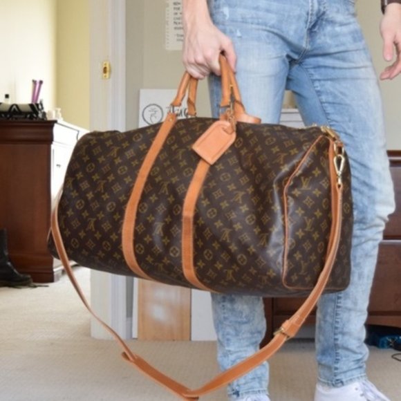 Louis Vuitton Handbags - authentic Louis Vuitton  Bag Keepall Bandouliere 60 Browns Monogram trav…